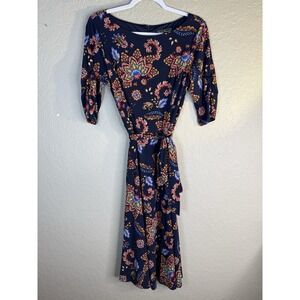Jessica Howard Navy Floral Dress Size 10